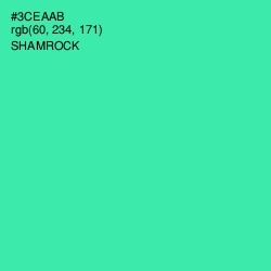 #3CEAAB - Shamrock Color Image