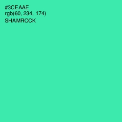 #3CEAAE - Shamrock Color Image