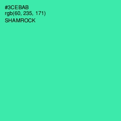 #3CEBAB - Shamrock Color Image