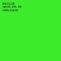 #3CEC2B - Harlequin Color Image