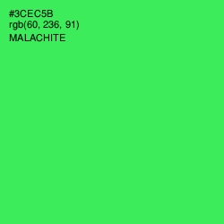 #3CEC5B - Malachite Color Image