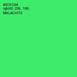 #3CEC6A - Malachite Color Image