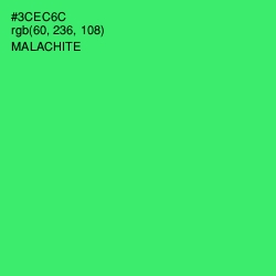 #3CEC6C - Malachite Color Image