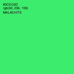 #3CEC6D - Malachite Color Image