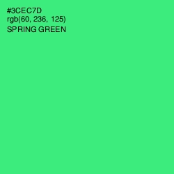 #3CEC7D - Spring Green Color Image