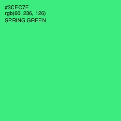 #3CEC7E - Spring Green Color Image