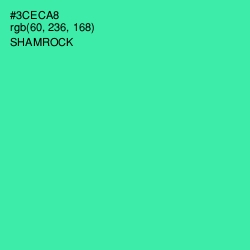 #3CECA8 - Shamrock Color Image