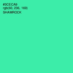 #3CECA9 - Shamrock Color Image