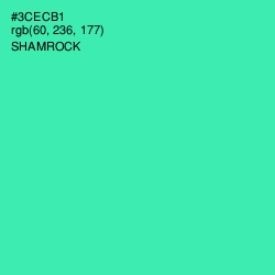 #3CECB1 - Shamrock Color Image