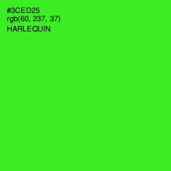 #3CED25 - Harlequin Color Image