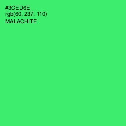 #3CED6E - Malachite Color Image