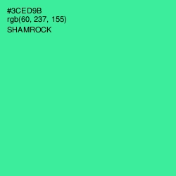 #3CED9B - Shamrock Color Image