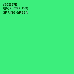 #3CEE7B - Spring Green Color Image