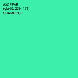 #3CEFAB - Shamrock Color Image