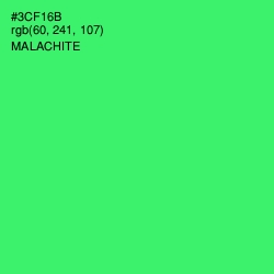 #3CF16B - Malachite Color Image