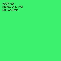 #3CF16D - Malachite Color Image