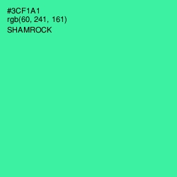 #3CF1A1 - Shamrock Color Image