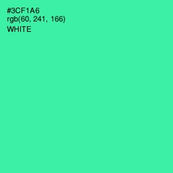 #3CF1A6 - Shamrock Color Image