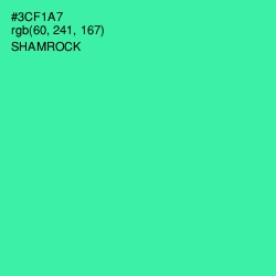 #3CF1A7 - Shamrock Color Image