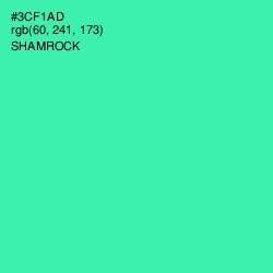 #3CF1AD - Shamrock Color Image