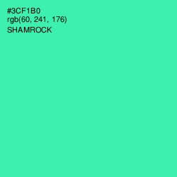 #3CF1B0 - Shamrock Color Image
