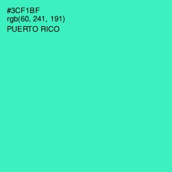 #3CF1BF - Puerto Rico Color Image