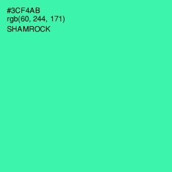 #3CF4AB - Shamrock Color Image