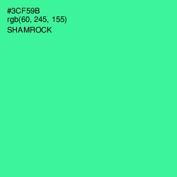#3CF59B - Shamrock Color Image