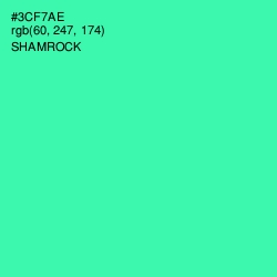 #3CF7AE - Shamrock Color Image