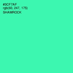 #3CF7AF - Shamrock Color Image
