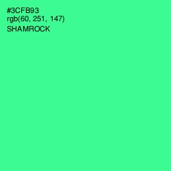 #3CFB93 - Shamrock Color Image