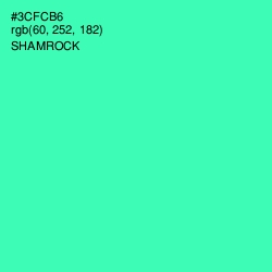 #3CFCB6 - Shamrock Color Image