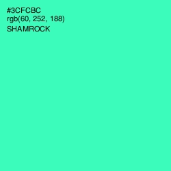 #3CFCBC - Shamrock Color Image