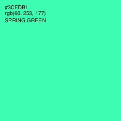 #3CFDB1 - Shamrock Color Image