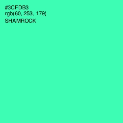 #3CFDB3 - Shamrock Color Image
