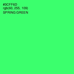 #3CFF6D - Spring Green Color Image