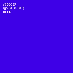 #3D00E7 - Blue Color Image