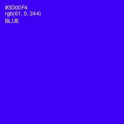 #3D00F4 - Blue Color Image