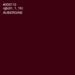 #3D0110 - Aubergine Color Image