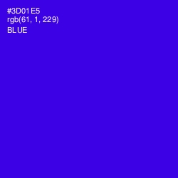 #3D01E5 - Blue Color Image