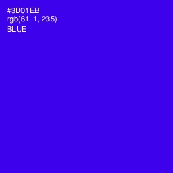 #3D01EB - Blue Color Image