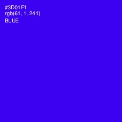 #3D01F1 - Blue Color Image