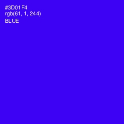 #3D01F4 - Blue Color Image
