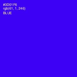 #3D01F6 - Blue Color Image