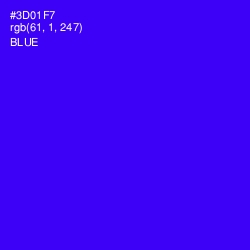 #3D01F7 - Blue Color Image