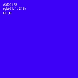 #3D01F8 - Blue Color Image