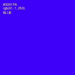 #3D01FA - Blue Color Image