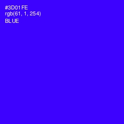 #3D01FE - Blue Color Image