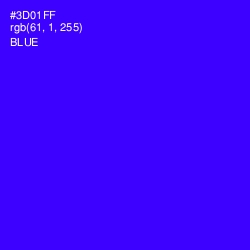 #3D01FF - Blue Color Image