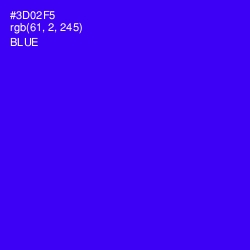 #3D02F5 - Blue Color Image